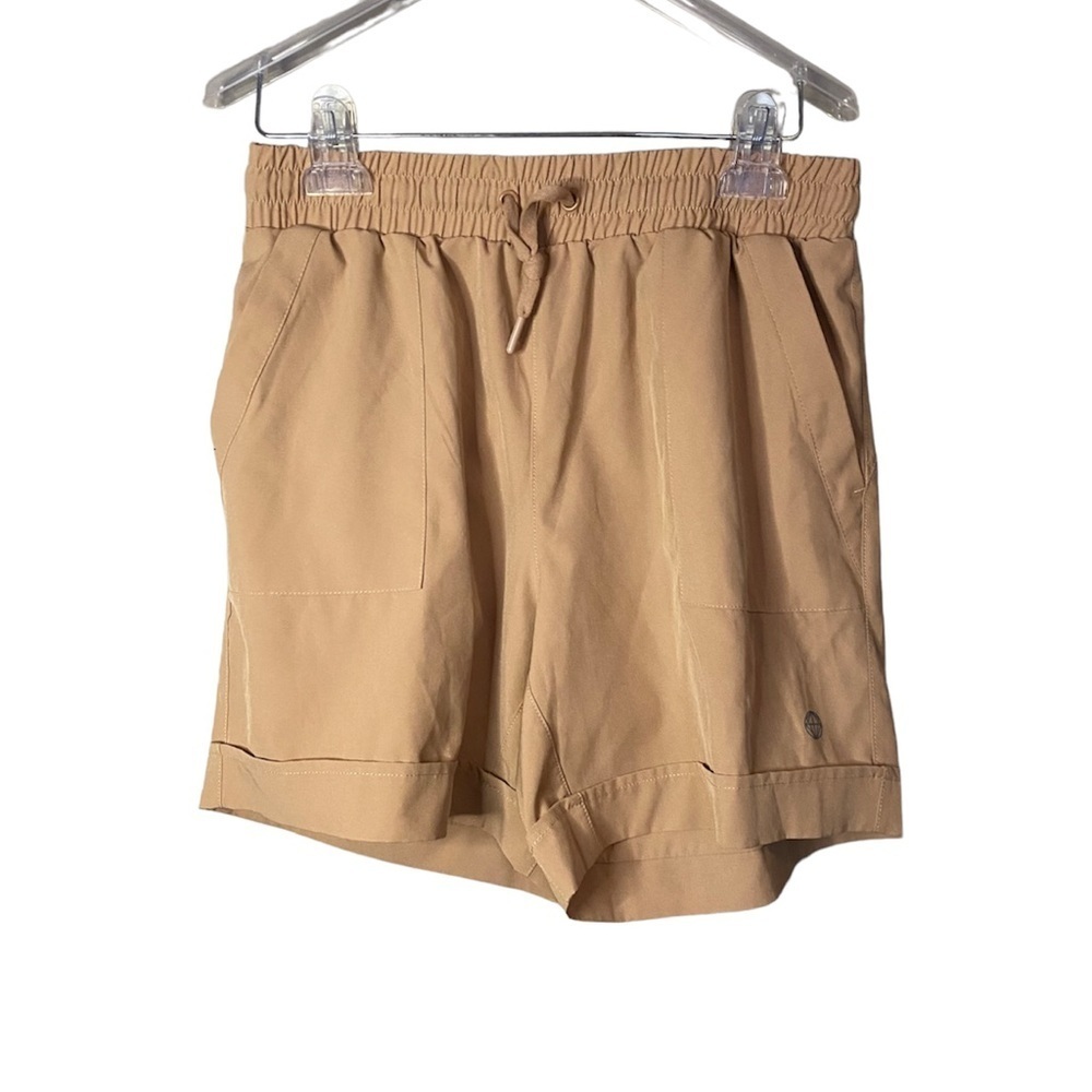 Mondetta Outdoor Project Brown Tan Scrunched High Waist Shorts